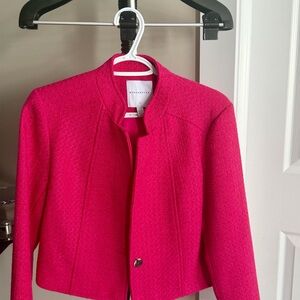 Rino & Pelle Pink Tweed Cropped Blazer Jacket